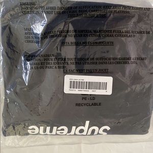 Supreme box logo l/s tee navy medium